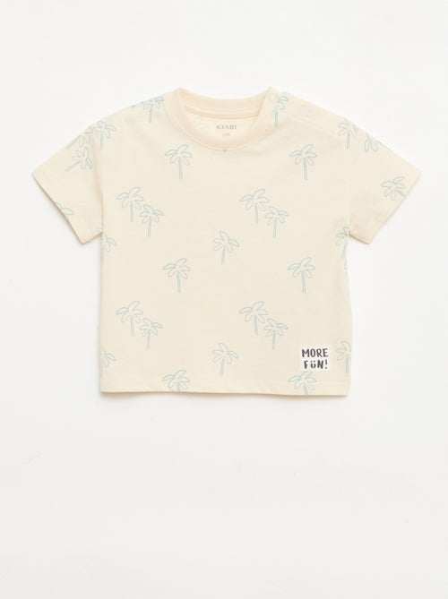 Pack de 2 camisetas de manga corta de punto de algodón - Kiabi