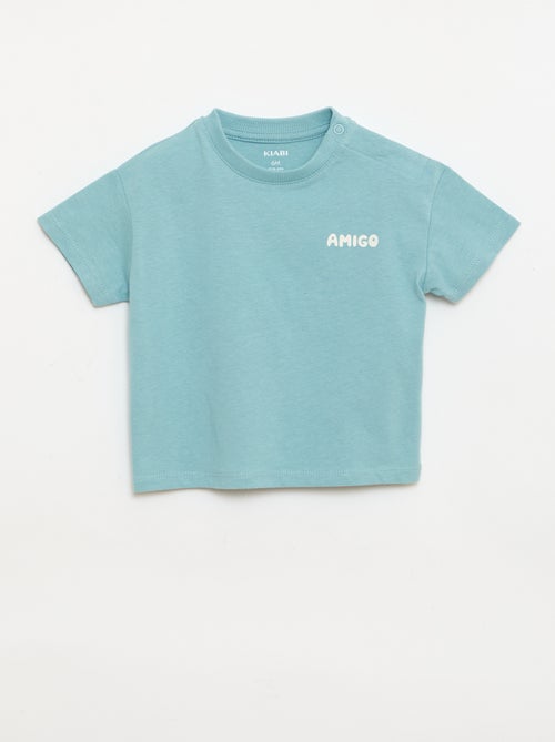 Pack de 2 camisetas de manga corta de punto de algodón - Kiabi