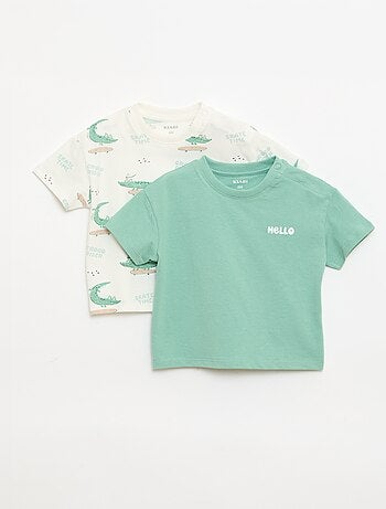 Pack de 2 camisetas de manga corta de algodón de jersey