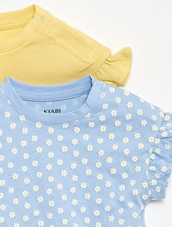 Pack de 2 camisetas de manga corta en punto de algodón