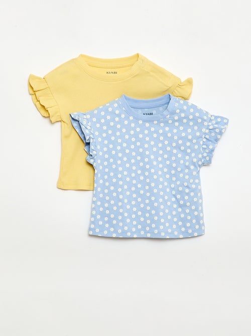 Pack de 2 camisetas de manga corta en punto de algodón - Kiabi