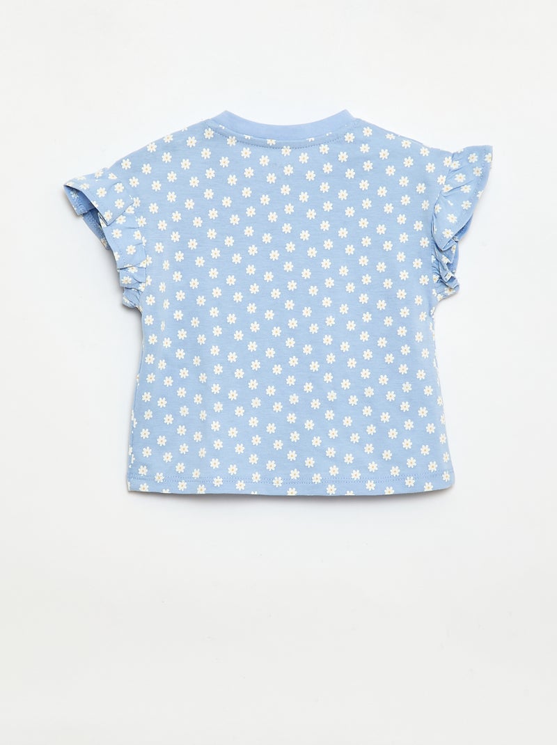 Pack de 2 camisetas de manga corta en punto de algodón Azul - Kiabi
