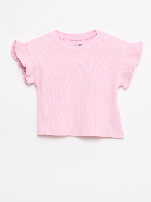 Pack de 2 camisetas de manga corta en punto de algodón - Kiabi