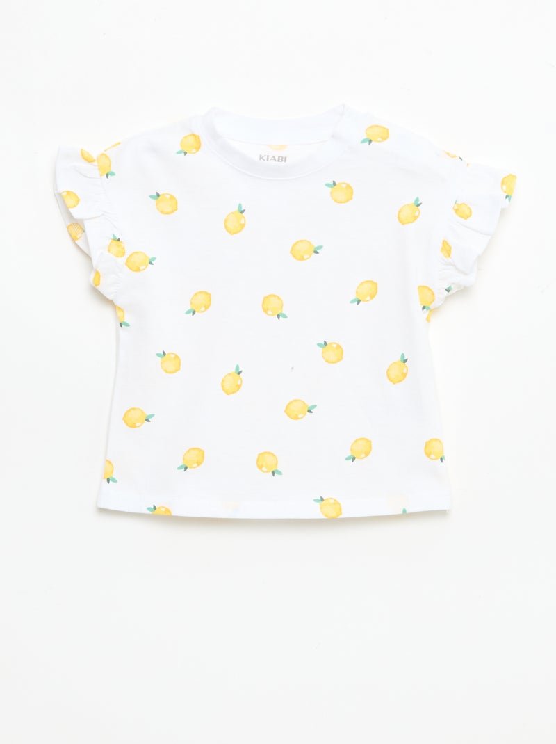 Pack de 2 camisetas de manga corta en punto de algodón Blanco - Kiabi
