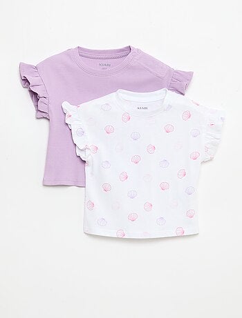 Pack de 2 camisetas de manga corta en punto de algodón