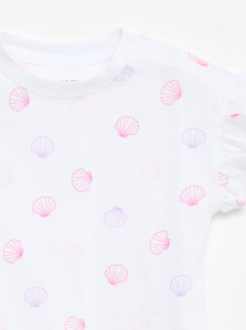 Pack de 2 camisetas de manga corta en punto de algodón - Kiabi