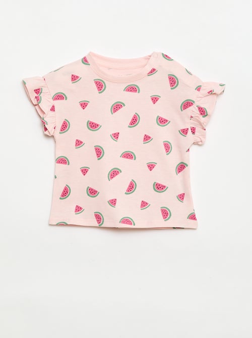 Pack de 2 camisetas de manga corta en punto de algodón - Kiabi