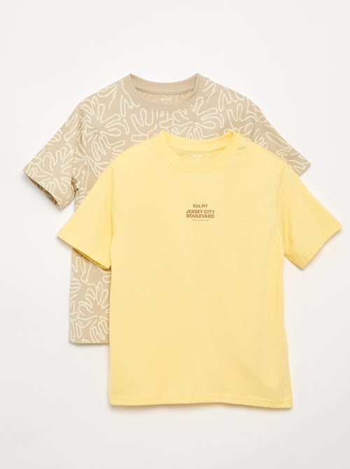 Pack de 2 camisetas de manga corta estampadas - Kiabi