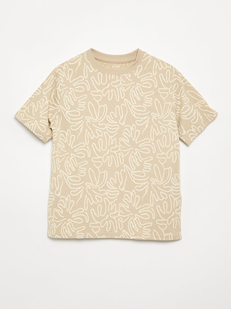 Pack de 2 camisetas de manga corta estampadas Amarillo - Kiabi