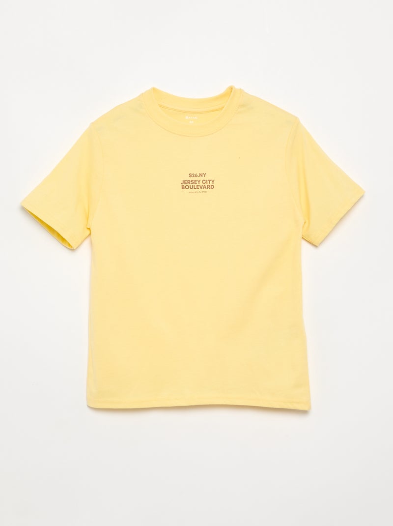 Pack de 2 camisetas de manga corta estampadas Amarillo - Kiabi