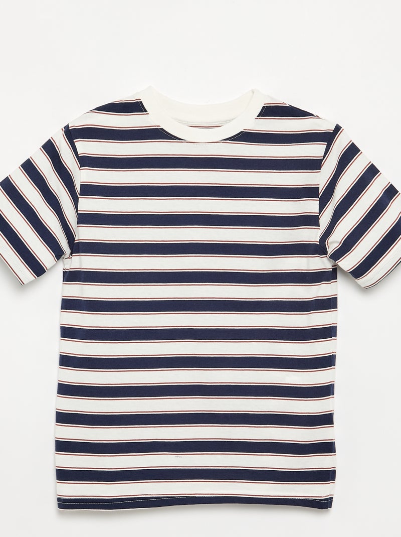 Pack de 2 camisetas de manga corta estampadas Azul - Kiabi