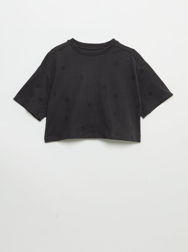 Pack de 2 camisetas de manga corta Negro - Kiabi