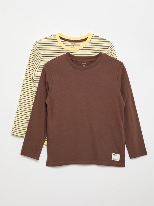 Pack de 2 camisetas de manga larga - Kiabi