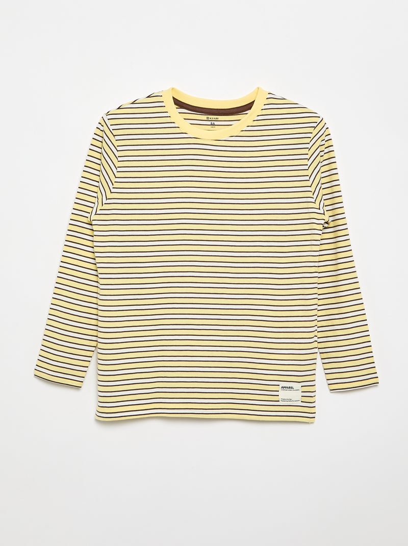 Pack de 2 camisetas de manga larga Amarillo - Kiabi