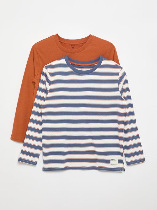 Pack de 2 camisetas de manga larga - Kiabi