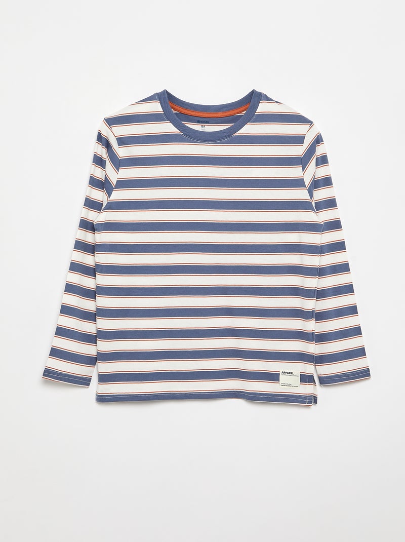 Pack de 2 camisetas de manga larga Azul - Kiabi