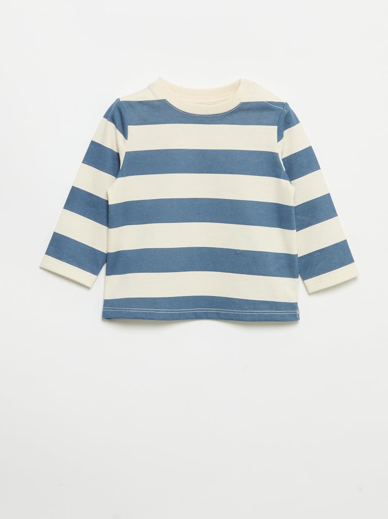 Pack de 2 camisetas de manga larga Azul - Kiabi