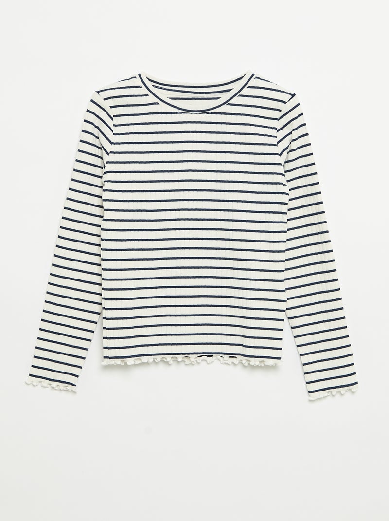 Pack de 2 Camisetas de manga larga Blanco - Kiabi