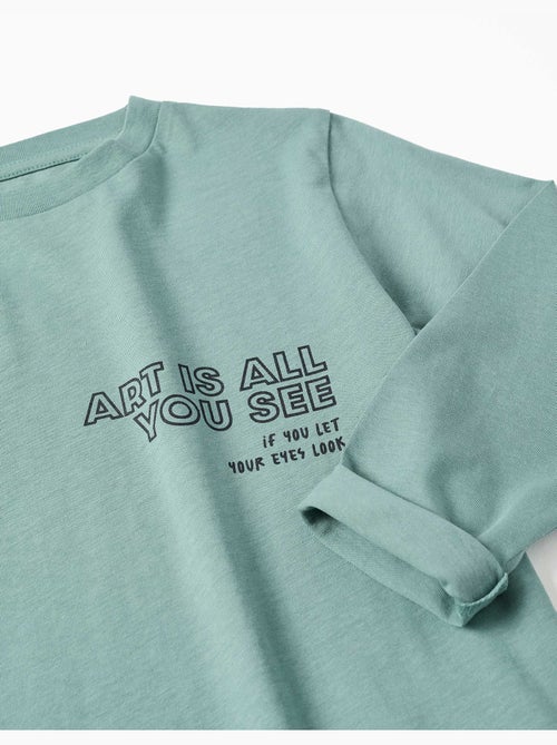 Pack de 2 camisetas de manga larga con estampados - Kiabi