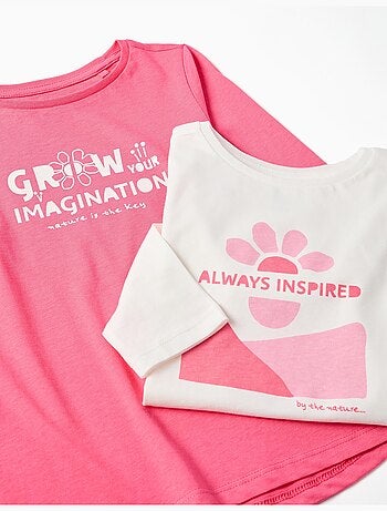 Pack de 2 camisetas de manga larga con estampados