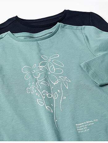 Pack de 2 camisetas de manga larga con estampados de arte