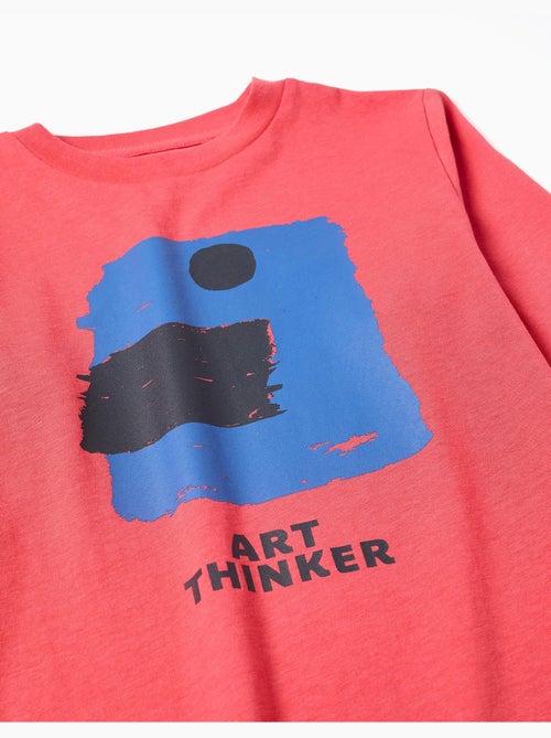 Pack de 2 camisetas de manga larga de algodón con estampados - Kiabi