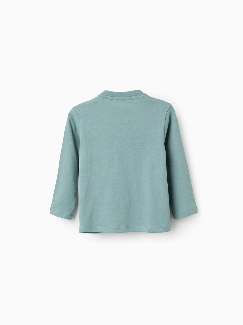 Pack de 2 camisetas de manga larga estampadas Verde claro - Kiabi