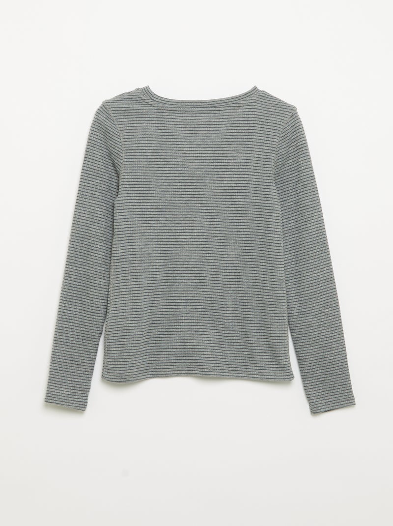 Pack de 2 Camisetas de manga larga Gris - Kiabi