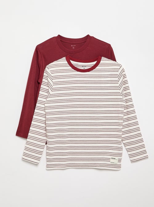 Pack de 2 camisetas de manga larga - Kiabi