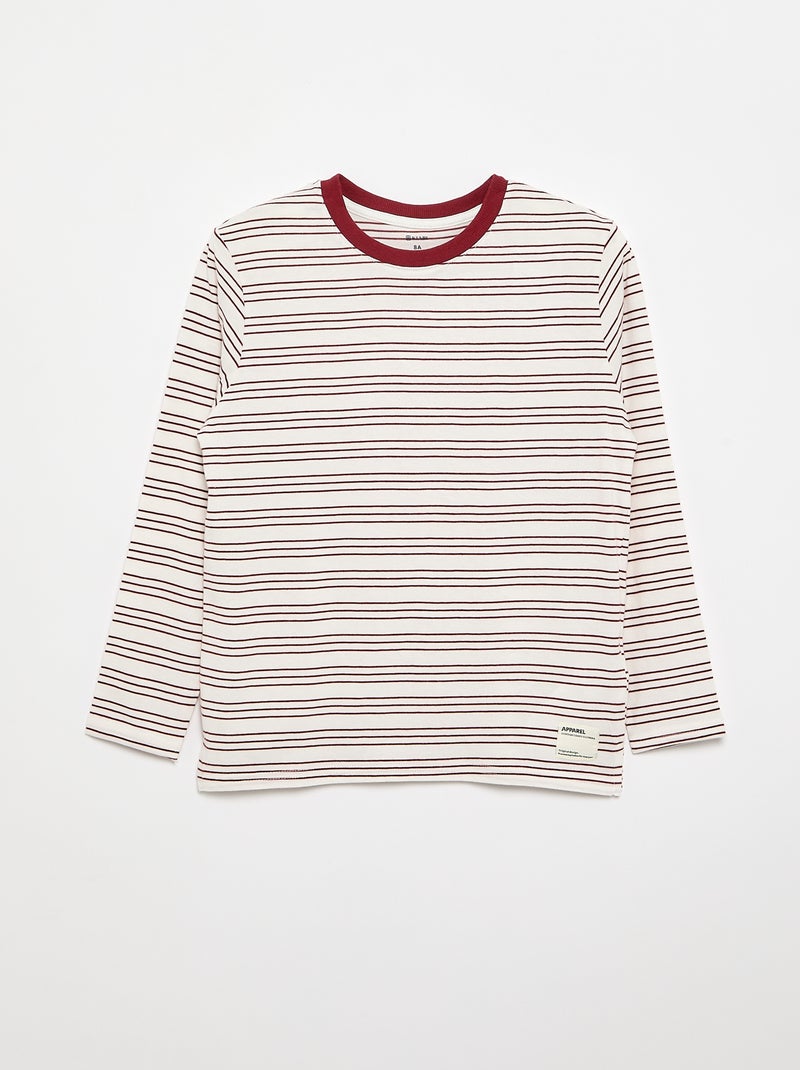 Pack de 2 camisetas de manga larga Rojo - Kiabi
