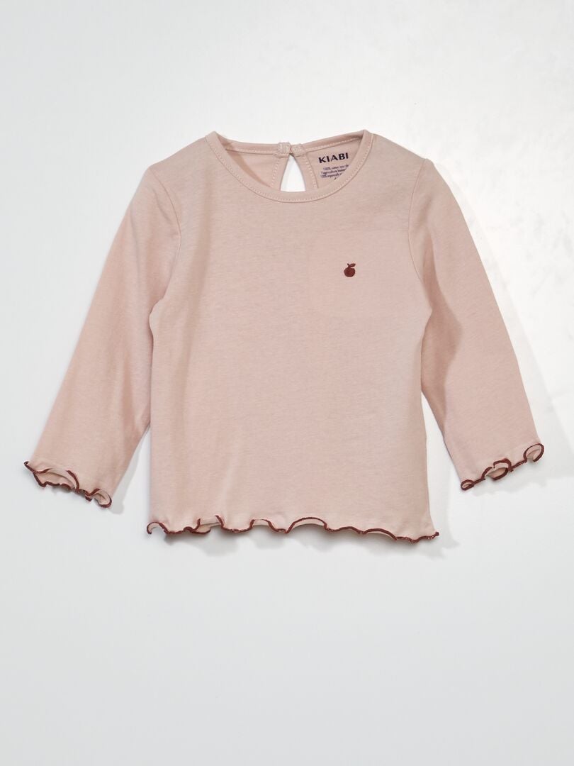 Pack de 2 camisetas de manga larga ROSA - Kiabi