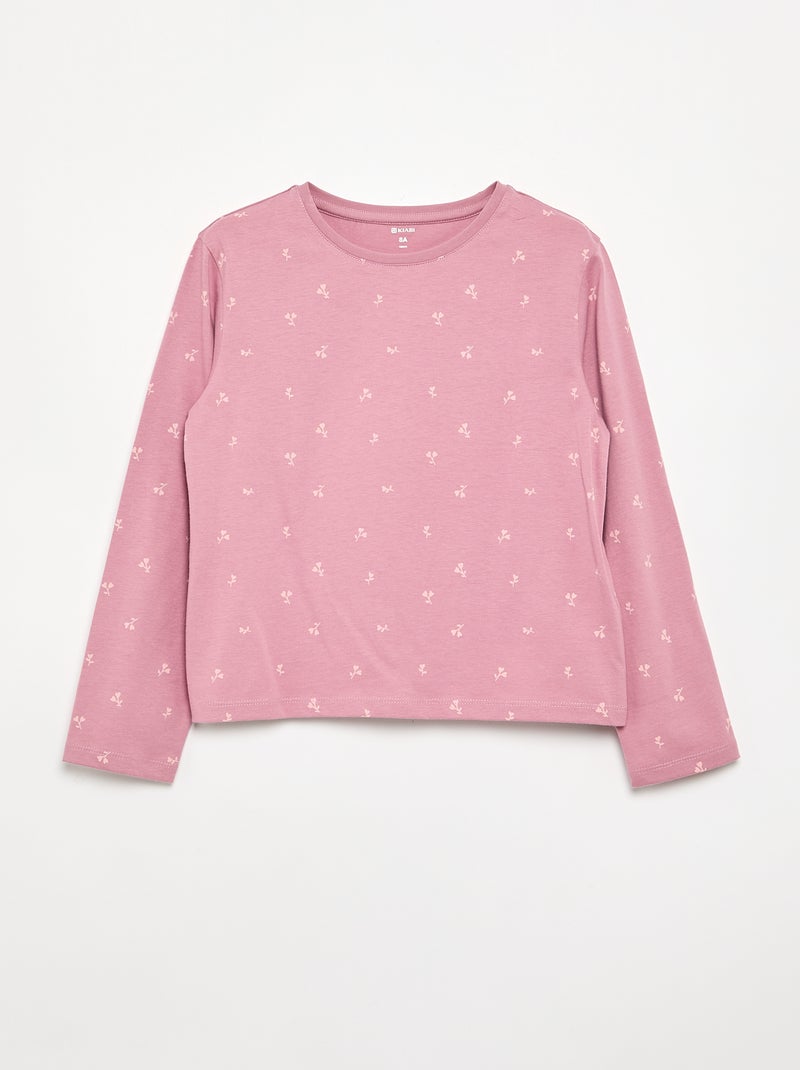 Pack de 2 camisetas de manga larga Rosa - Kiabi