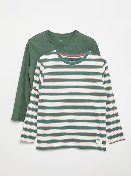 Pack de 2 camisetas de manga larga - Kiabi