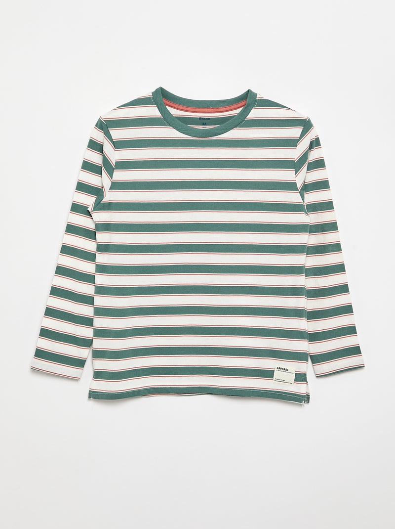 Pack de 2 camisetas de manga larga Verde - Kiabi
