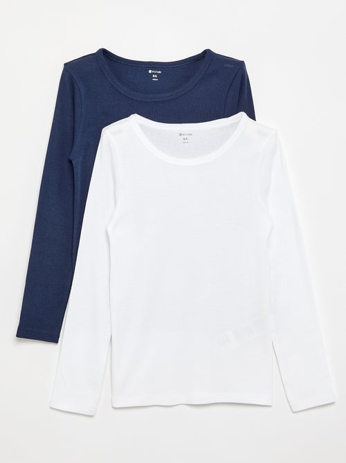Pack de 2 camisetas de punto - Kiabi Pack de 2 camisetas de punto - Kiabi