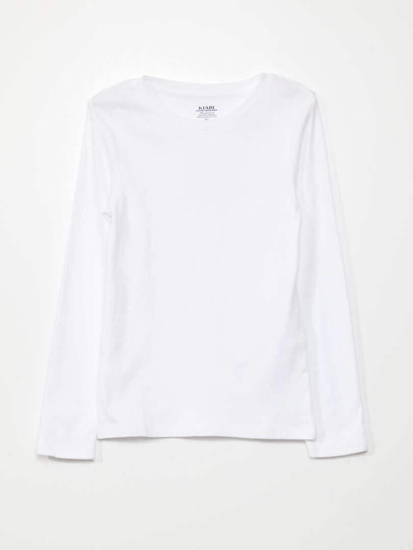 Pack de 2 camisetas de punto BLANCO - Kiabi