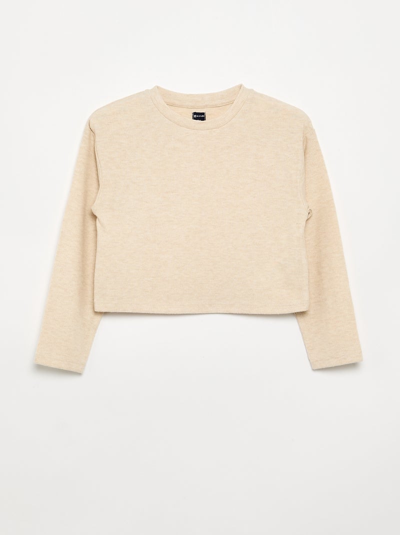 Pack de 2 camisetas de punto suave Beige - Kiabi