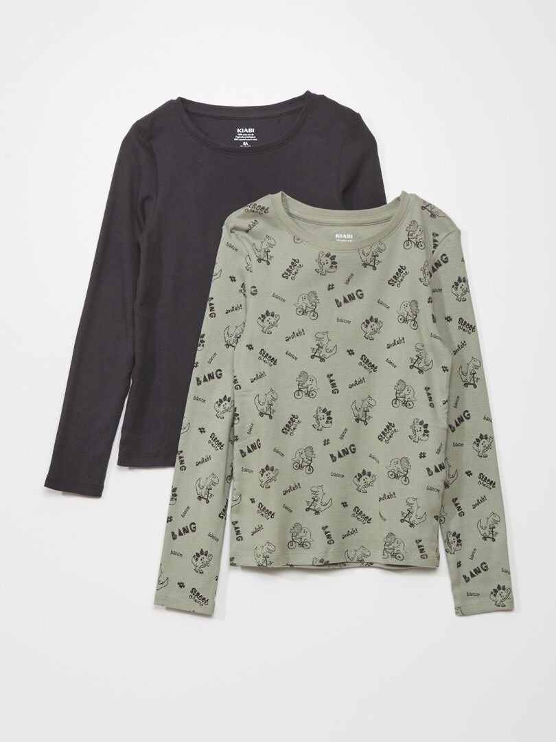 Pack de 2 camisetas de punto VERDE - Kiabi