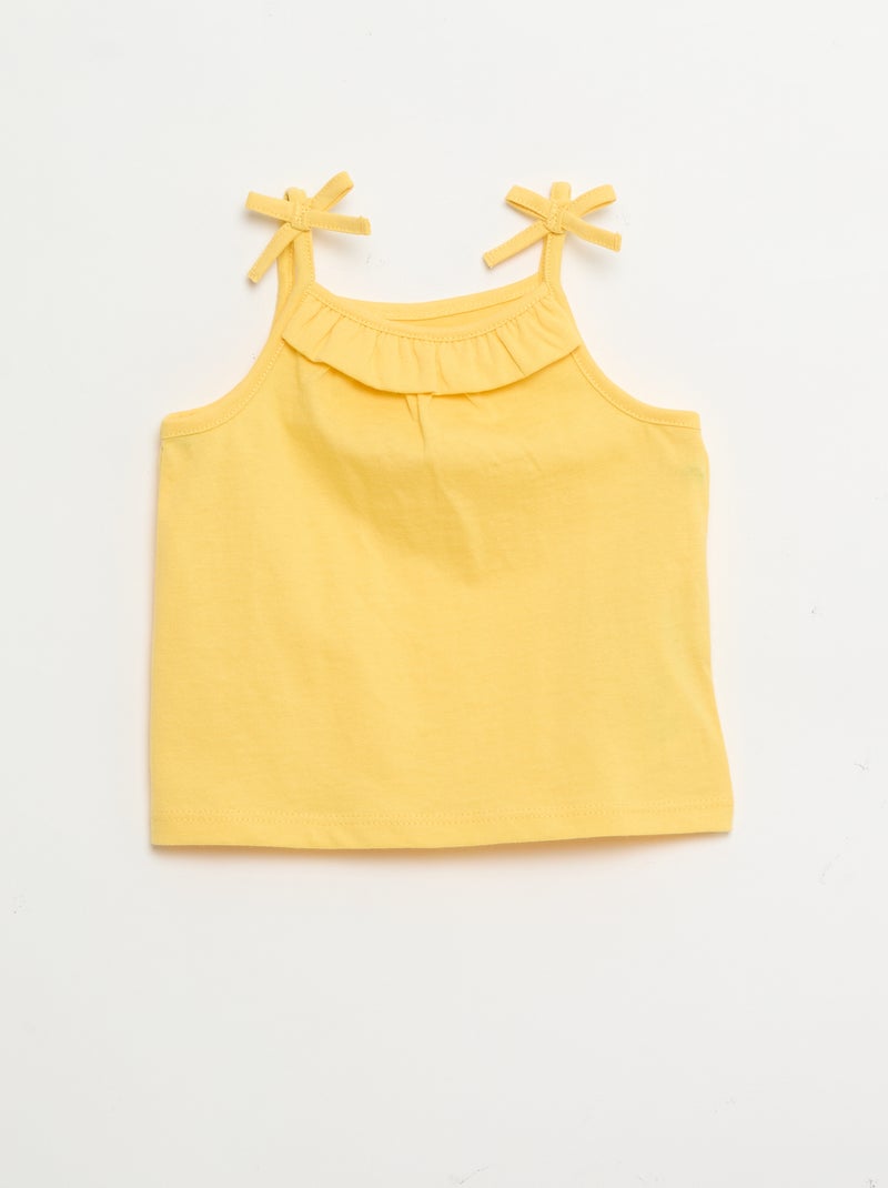 Pack de 2 camisetas de tirantes Amarillo - Kiabi