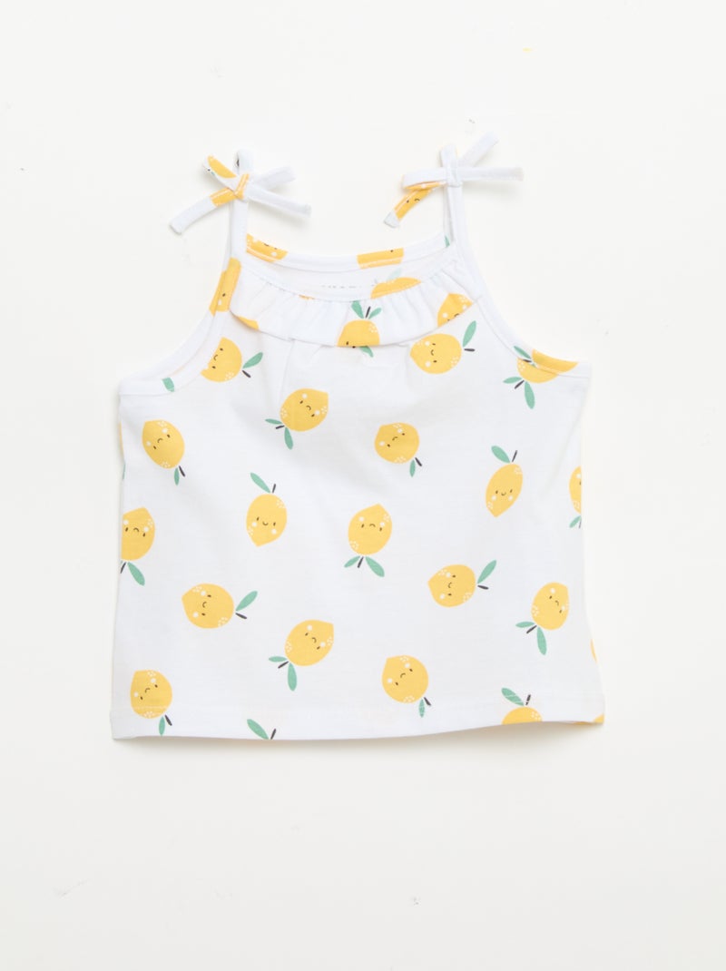 Pack de 2 camisetas de tirantes Amarillo - Kiabi