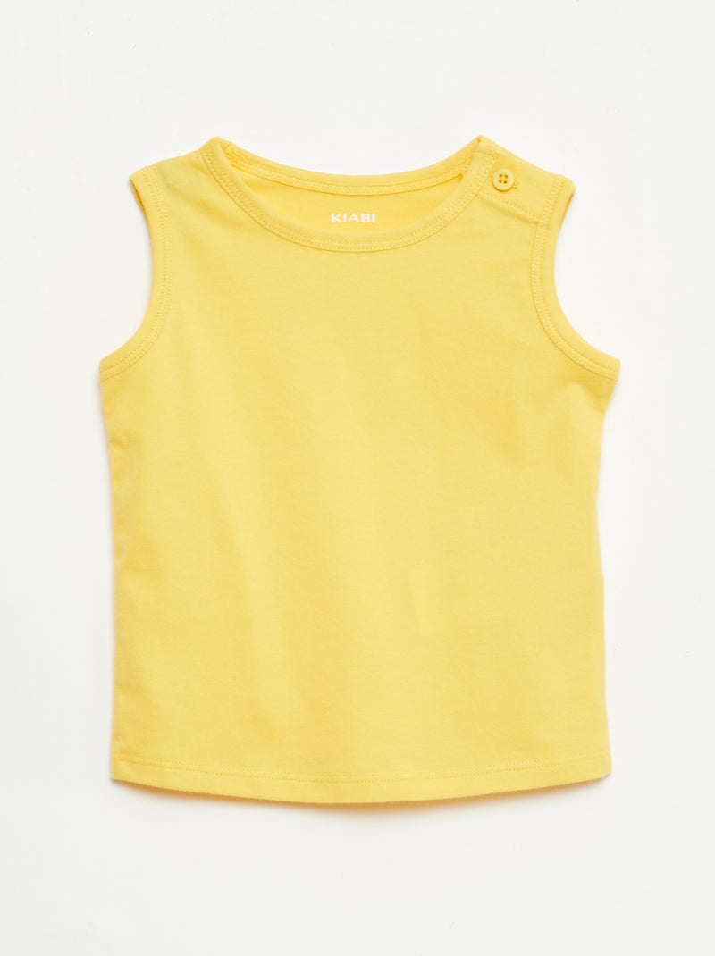 Pack de 2 camisetas de tirantes Amarillo - Kiabi