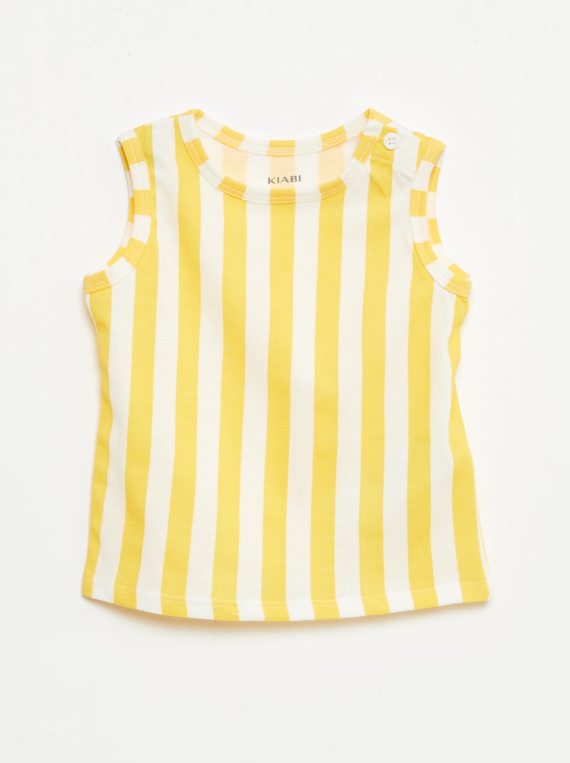 Pack de 2 camisetas de tirantes Amarillo - Kiabi