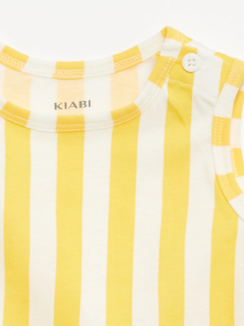 Pack de 2 camisetas de tirantes Amarillo - Kiabi