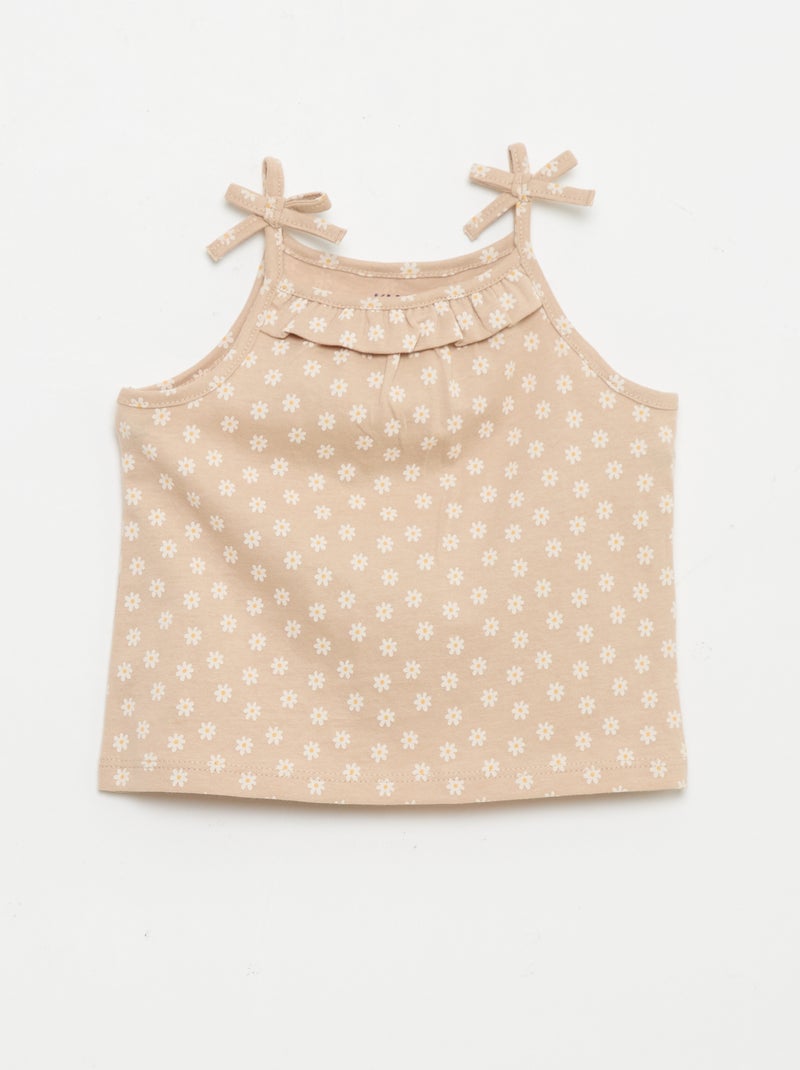 Pack de 2 camisetas de tirantes Beige - Kiabi