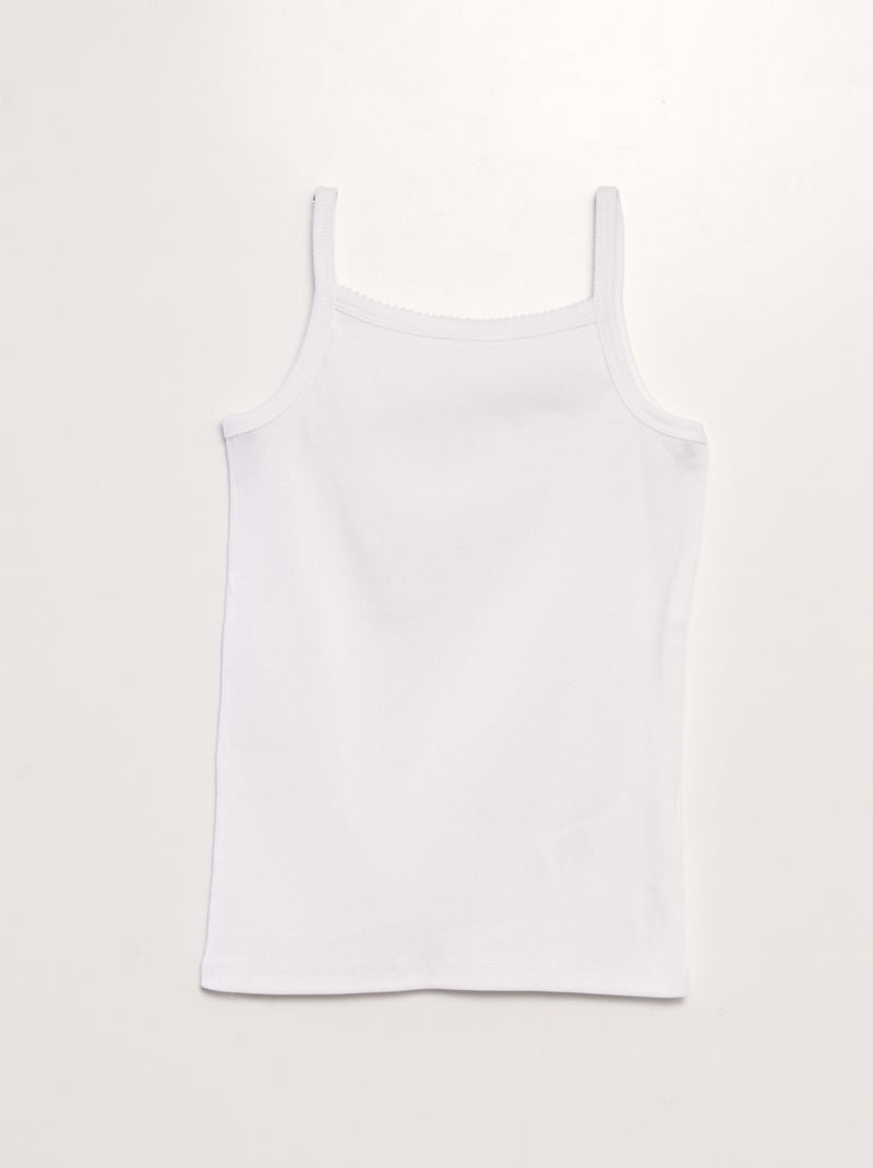 Pack de 2 camisetas de tirantes BLANCO - Kiabi