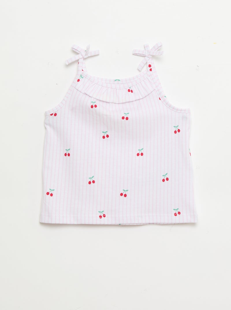 Pack de 2 camisetas de tirantes Blanco - Kiabi