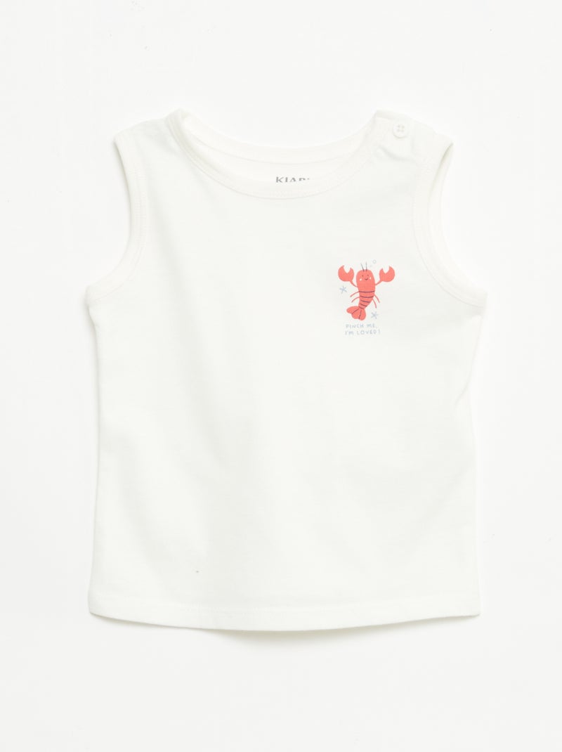 Pack de 2 camisetas de tirantes Blanco - Kiabi