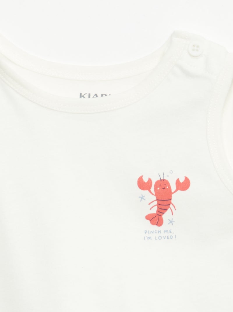 Pack de 2 camisetas de tirantes Blanco - Kiabi