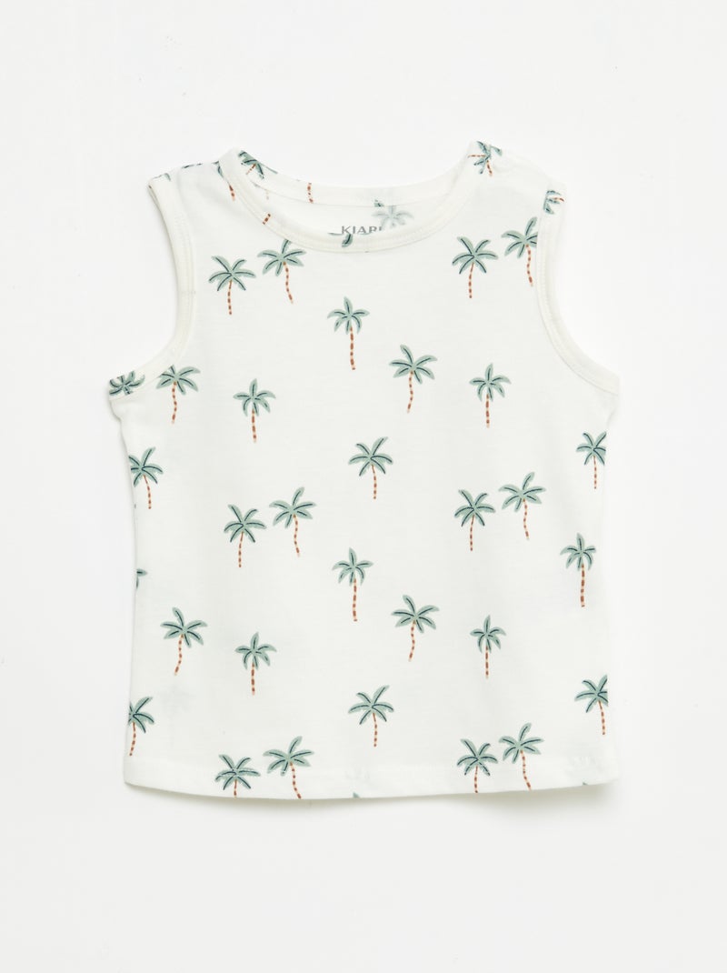 Pack de 2 camisetas de tirantes Blanco - Kiabi