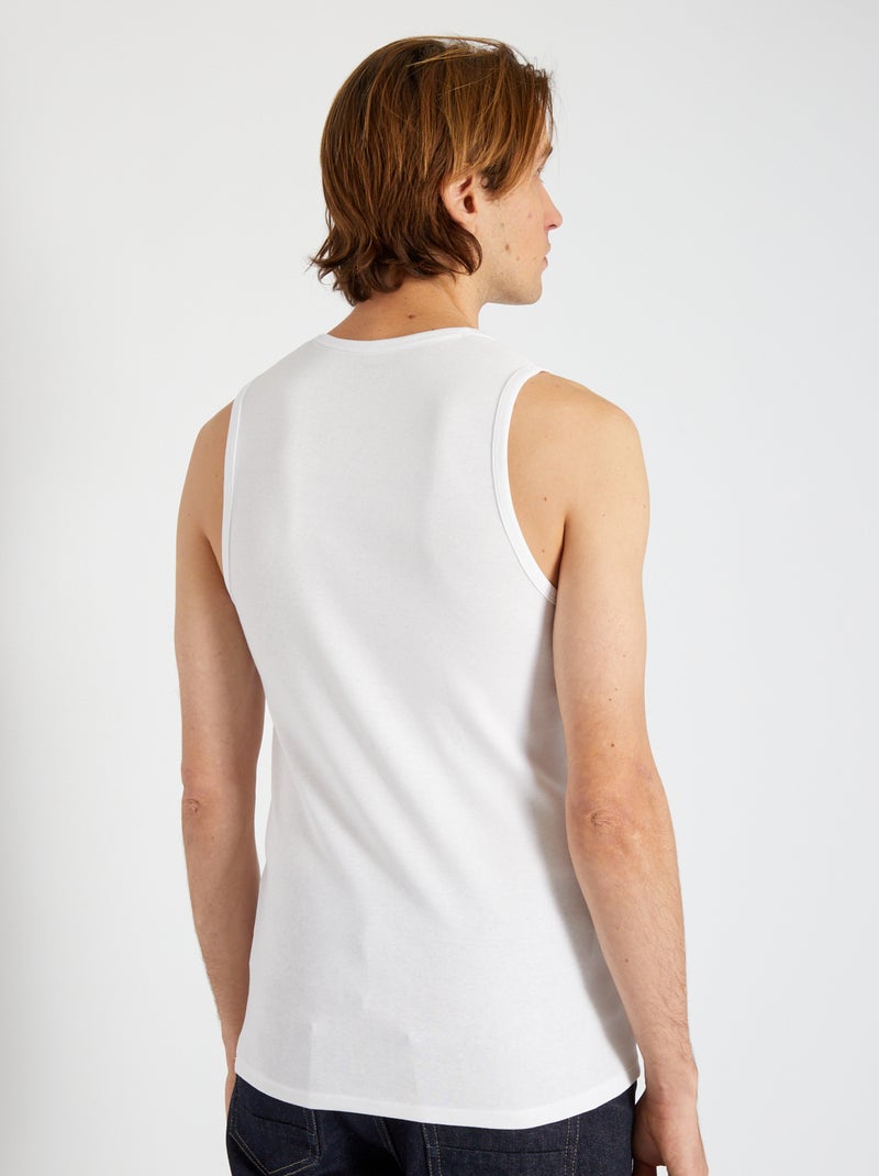 Pack de 2 camisetas de tirantes Blanco - Kiabi